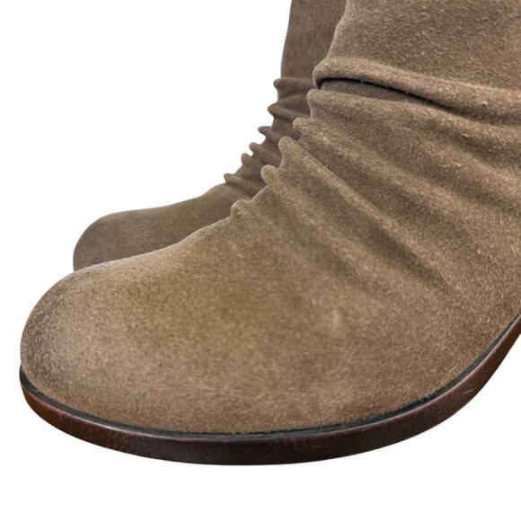 Boc Born Concept Slouchy Leather Suede Block Chunky Heel Ankle Boots Booties 8.5 - Picture 8 of 16